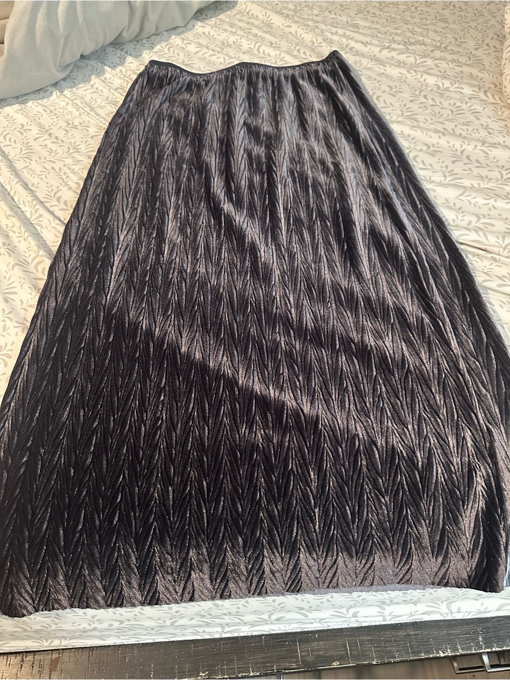 Anthropologie velvet purple Maxi Skirt